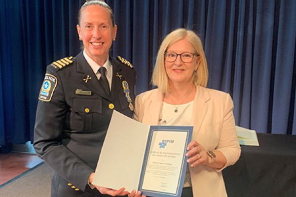 Départ à la retraite de Manon Vouligny du SPVM